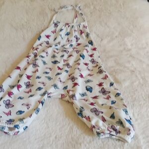 3 For $20 Summer Sale! romper 18-24 months in white with butterflies polyester